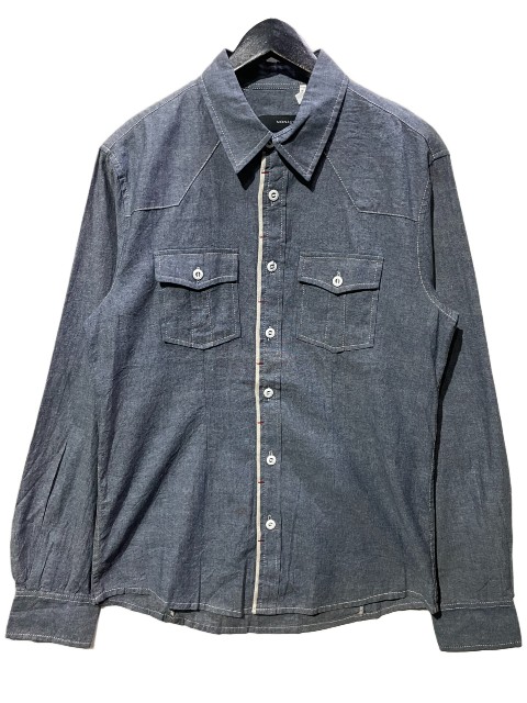 MONARCHY君主制体\u003cBR\u003e  L/S プルオーバー シャンブレー