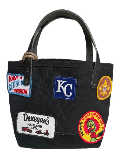 HERITAGE LEATHER　ヘリテイジレザーVINTAGE PATCH MINI トートバッグ　black/black suede｜AMERICAN　DREAM