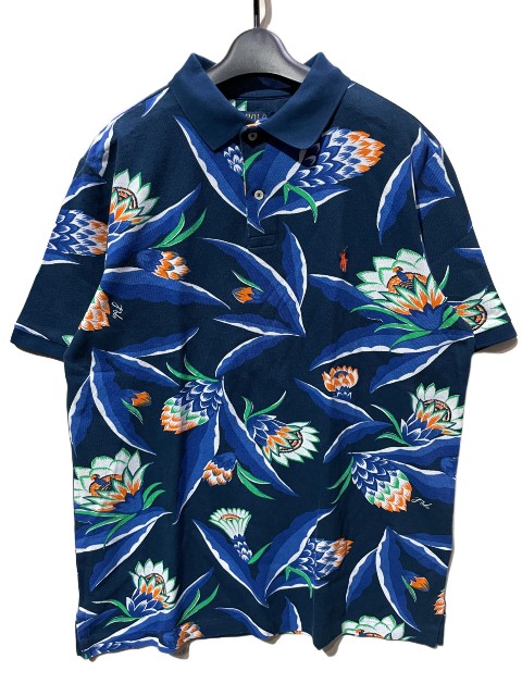 RALPH LAUREN/ラルフローレン\u003cBR\u003eFLORAL スポーツシャツ navy