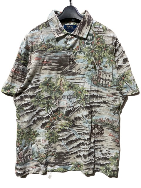 RALPH LAUREN/ラルフローレン\u003cBR\u003eBEACH-PRINT スポーツシャツ brown