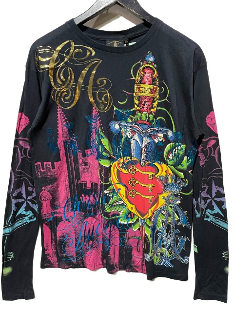 CHRISTIAN AUDIGIER　ラインストーン L/S TEE　black｜AMERICAN　DREAM