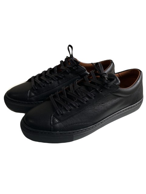 amb ブラックレザー スニーカー Amb - 9838 KIPS / KIPSレザー ローカットスニーカー ブラック | gossip