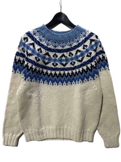 HARLEY OF SCOTLANDハーレーオブスコットランド\u003cBR\u003eCREW NECK SWEATER  YORK FAIRISLE blue