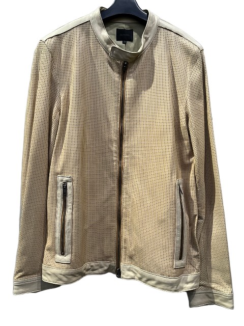 ACOUSTIC\u003cBR\u003e[BEIGE]殴り付けるなめし革ＪＫＴ\u003cBR\u003eアコースティクパンチレザージャケット