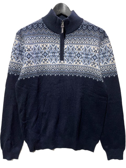 TAHARIタハリ<br>カシミアハーフジップニット navy