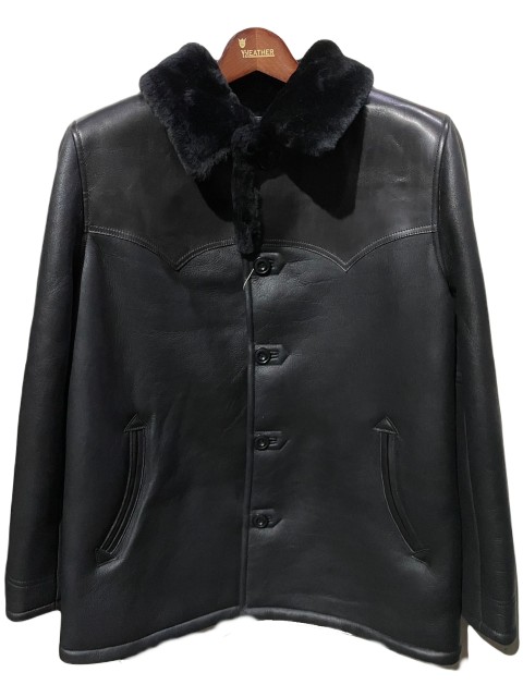 PERVERZE 　ワイドカラー ムートンコート　ブラック 楽天市場】Y'2 LEATHERワイツーレザーDEERディアスキン×ムートン