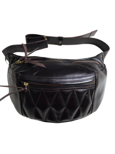 最終値下げ　Y2Leather レザー　ブラック ボディバッグ 楽天市場】Y'2 LEATHERワイツーレザーホースハイドウエストバッグ