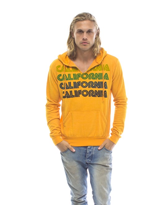 AVIATOR NATIONアビエーターネーション CALIFORNIA スリットネックプルオーバー　yellow