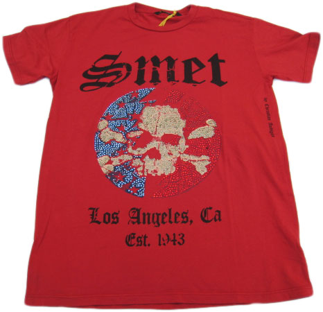 ［送料無料］ SMET　Men's Basic Tee ラインストーン ［RED］スメット　Tシャツ 10,419円