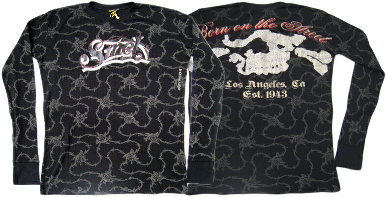 SMET　SHADOW SKULLラインストーン L/S TEE SHIRTS　［BLACK］