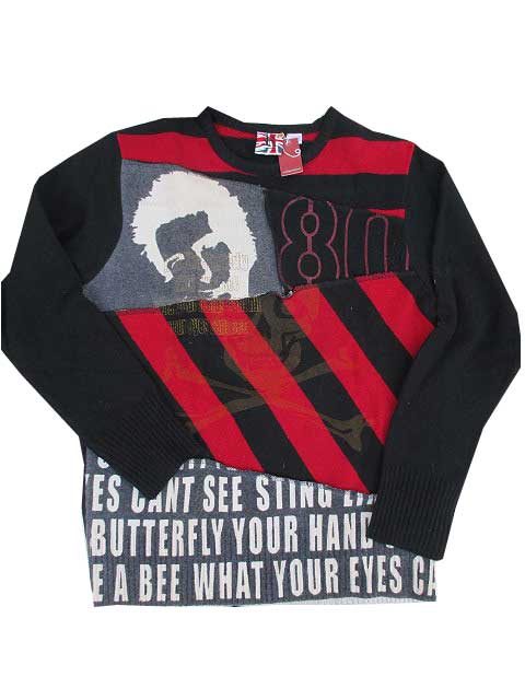 RING SPUN シド・ヴィシャス リメイク セーター[Black]