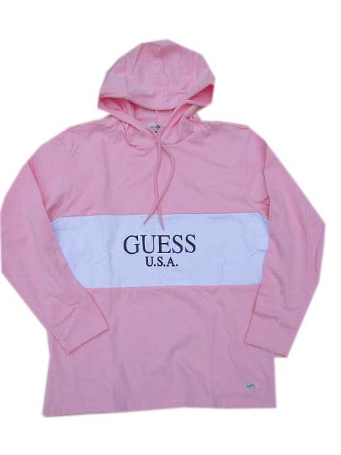 guess pink hoodie