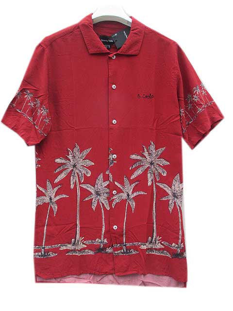 BARNEY COOLSバーニークールス HOLIDAY CAMP-COLLAR SHIRT アロハシャツred