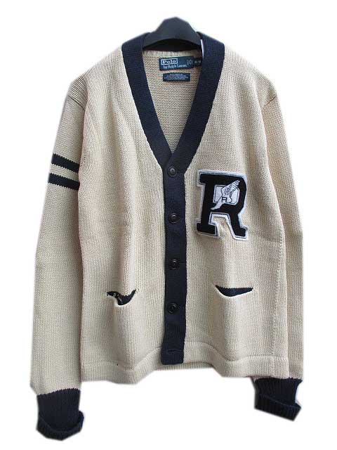 楽天市場 Ralph Lauren ラルフローレンコットンリネンレタードカーディガン Off White Navy American Dream