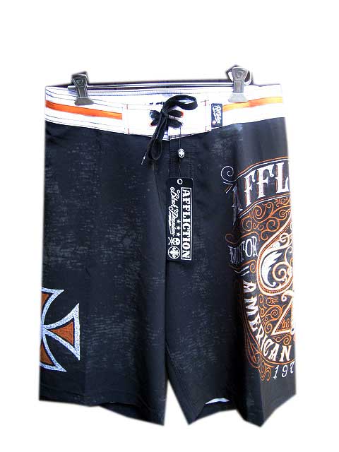 AFFLICTION/アフリクション 海パン　black/orange