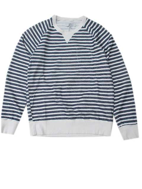 CRUNAクルナ 裏使いボーダースェットnavy