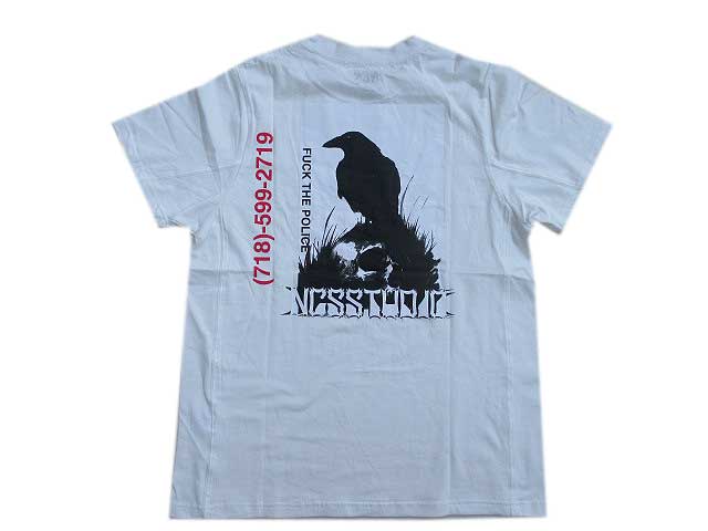 NCS NOT COMMON SENSEノットコモンセンス FUXX THE POLICE SEAM TEE white
