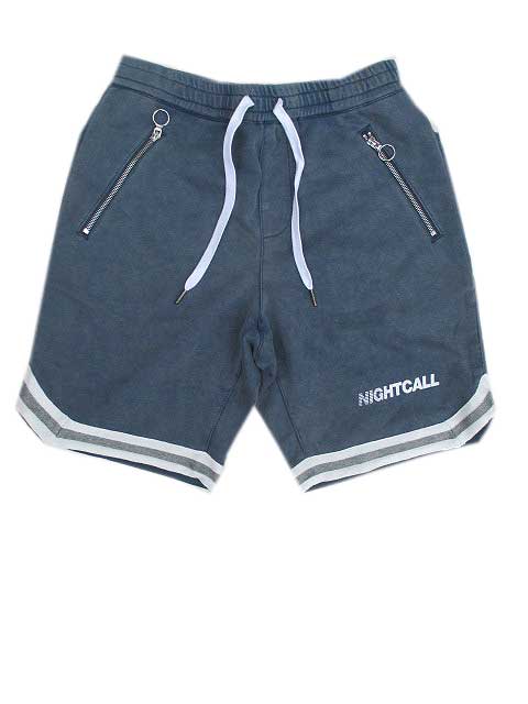 KONUSコーナスACID WASH KINT SHORTS blue スゥェットショーツ|AMERICAN DREAM