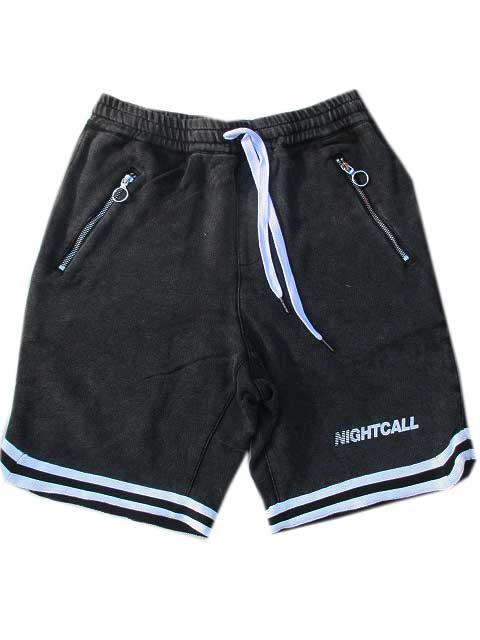 KONUSコーナスACID WASH KINT SHORTS black スゥェットショーツ|AMERICAN DREAM