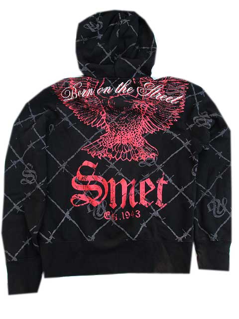 SMET ZIP UP HOODIE スメットジップアップパーカー送料無料