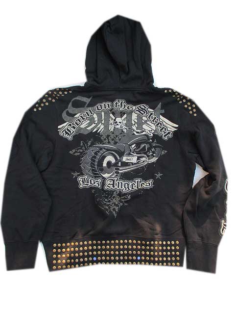 SMET スタッツ付き　ZIP UP HOODIE スメットジップアップパーカー送料無料