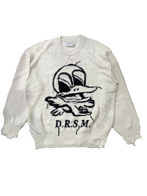 DOM REBEL/ドムレーベルBEARCLOPS KNIT CREWNECK ivory｜AMERICAN　DREAM
