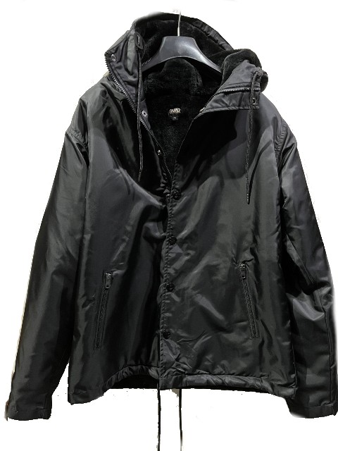 GUNZ ORIGINAL BOA LINING HOODIE JACKET 裏ボアフードジャケットblack メンズファッション-コート・ジャケット