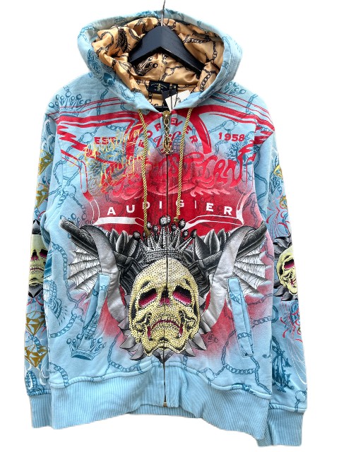 CHRISTIAN AUDIGIERラインストーンZIP UP HOOD クリスチャンオードジェーラインストーンジップアップパーカー送料無料|AMERICAN DREAM