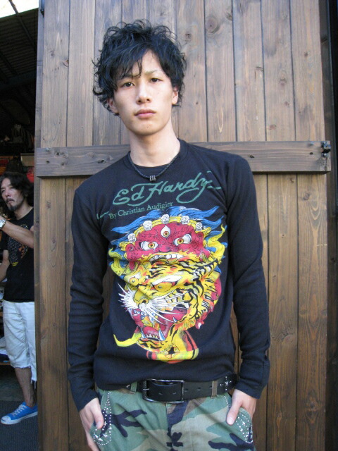 楽天市場】ED HARDY/エドハーディーラインストーン付きL/T