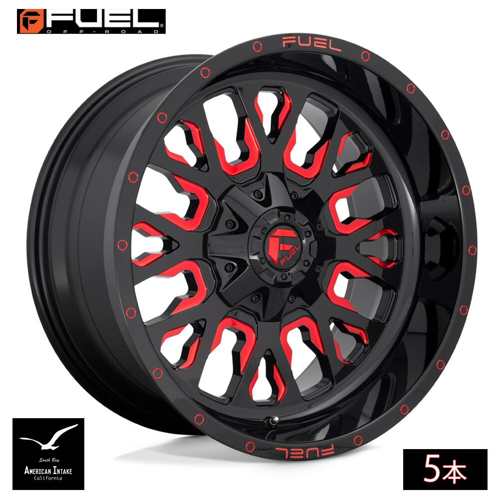 Fuel Off Road フューエルオフロード ホイール D612 STROKE | GLOSS BLACK RED TINTED CLEAR ( 5本 )｜American-Intake