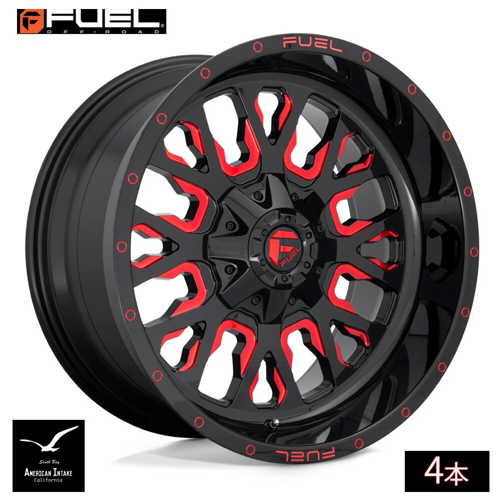 Fuel Off Road フューエルオフロード ホイール D612 STROKE | GLOSS BLACK RED TINTED CLEAR ( 4本 )｜American-Intake