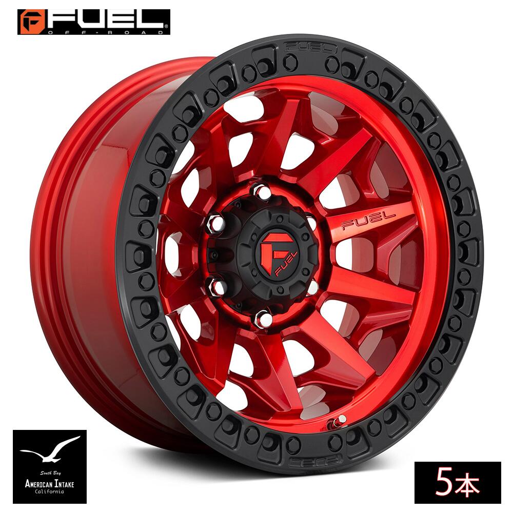 Fuel Off Road フューエルオフロード ホイール D695 COVERT | CANDY RED BLACK BEAD RING ( 5本 )|American-Intake