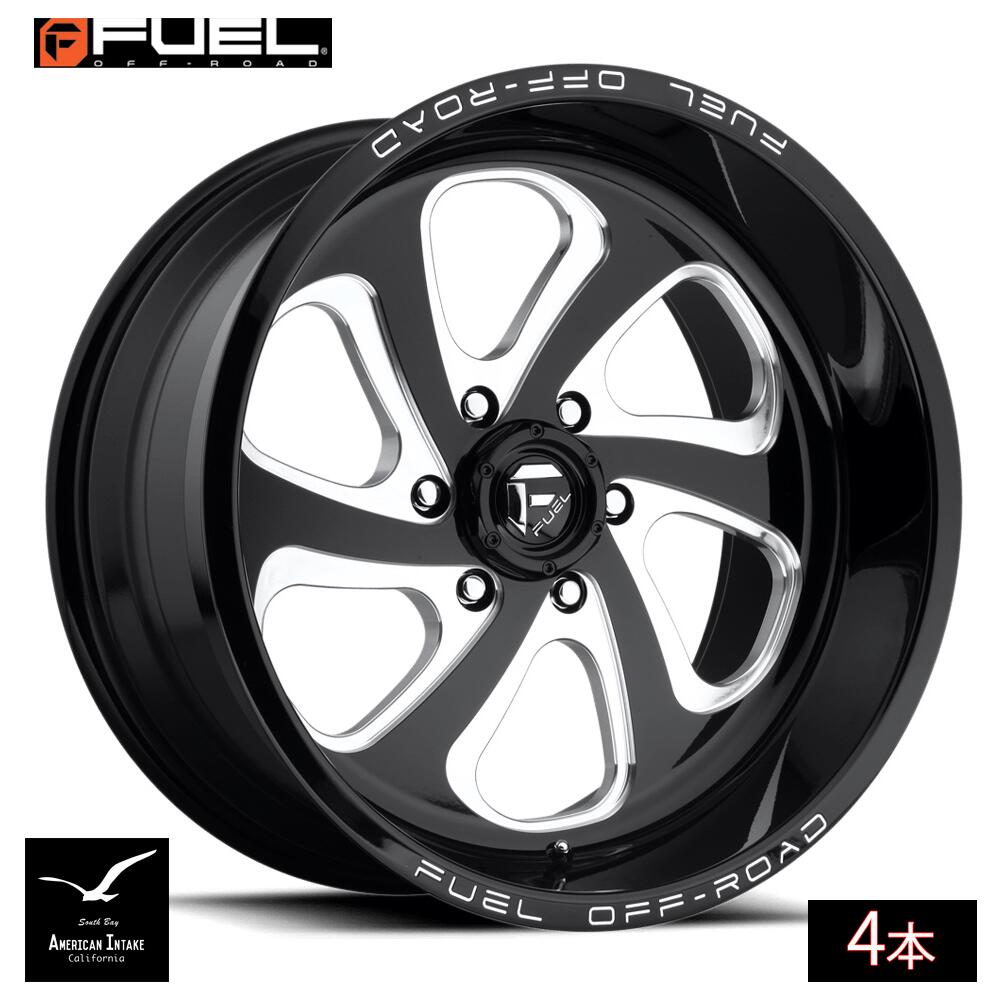 Fuel Off Road フューエルオフロード ホイール D587 FLOW | GLOSS BLACK MILLED ( 4本 )|American-Intake