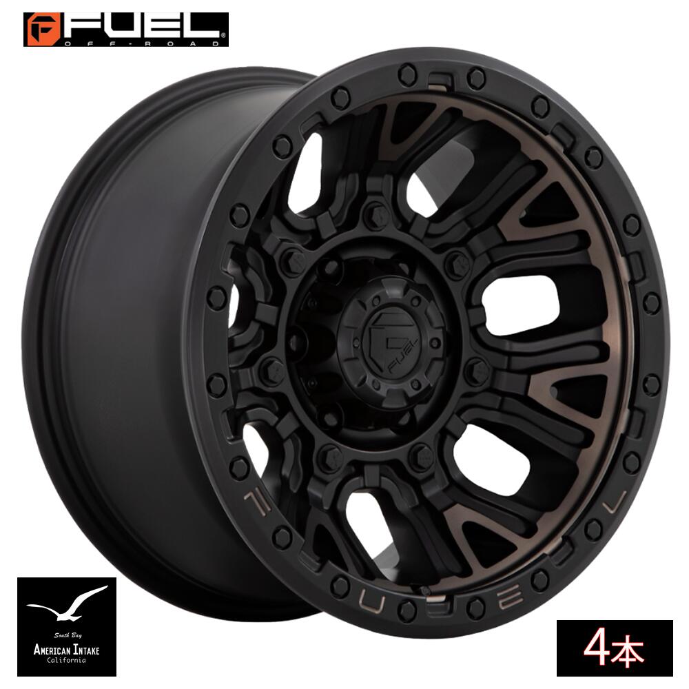 Fuel Off Road フューエルオフロード ホイール D824 TRACTION | MATTE BLACK W/ DOUBLE DARK TINT ( 4本 )|American-Intake