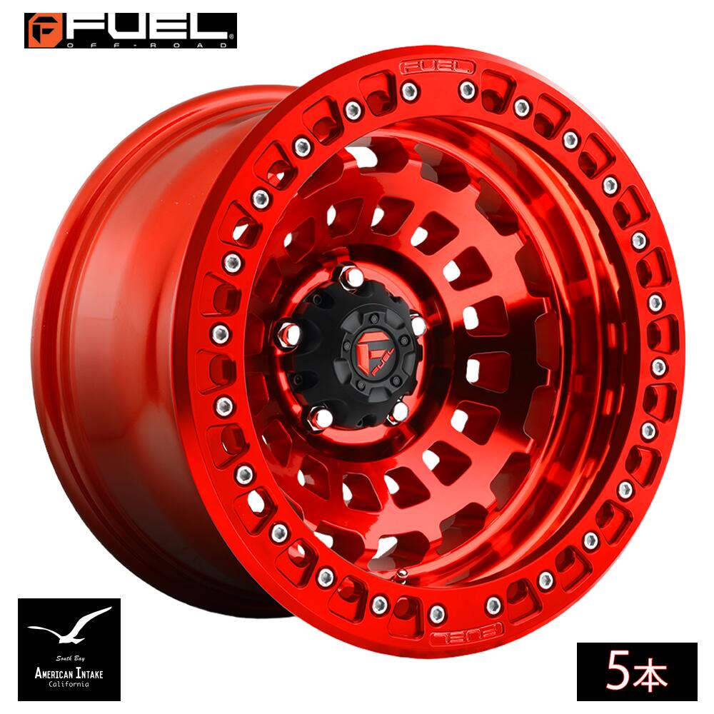 Fuel Off Road フューエルオフロード ホイール D100 ZEPHYR BEADLOCK | CANDY RED ( 5本 )｜American-Intake
