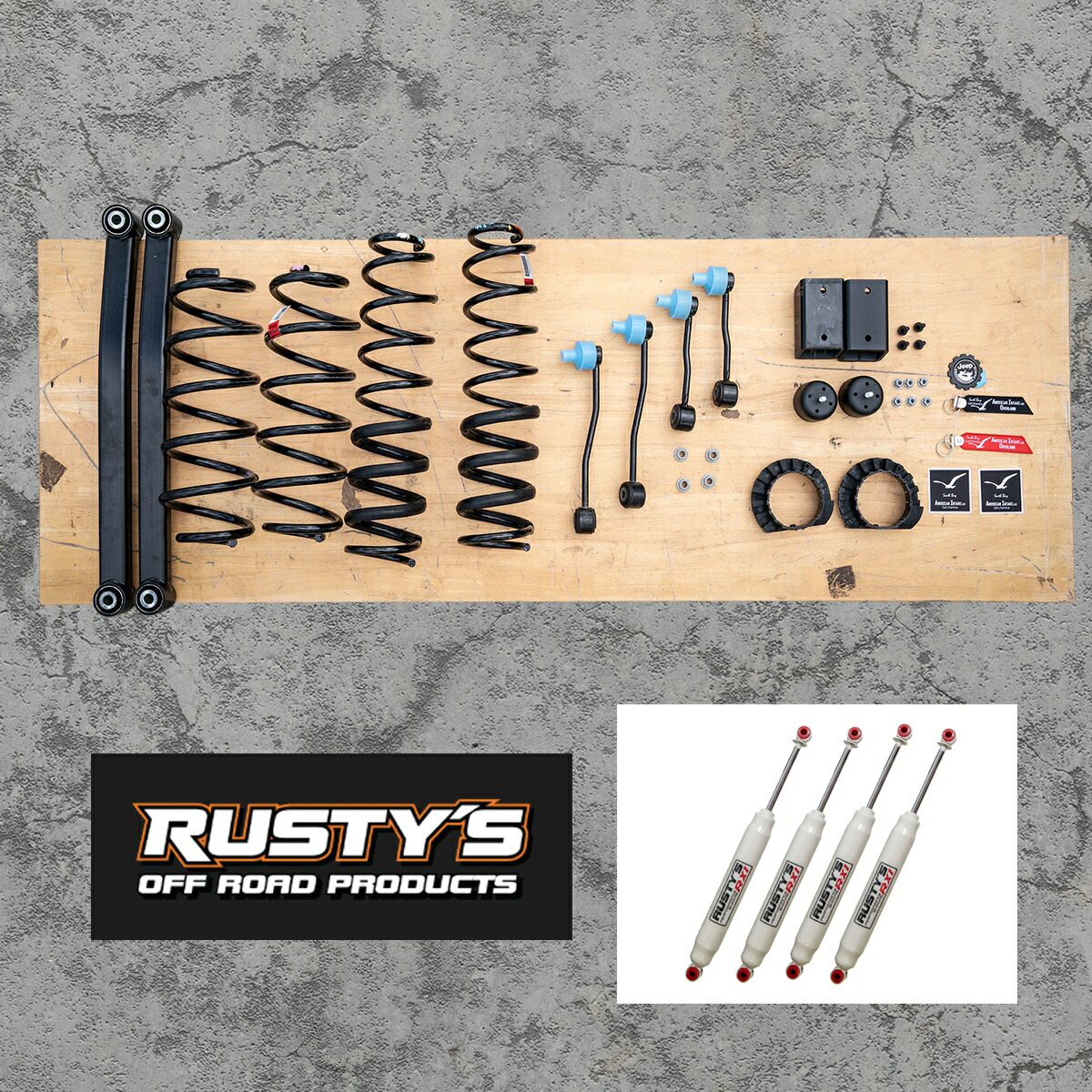 アメリカンインテイク オリジナル 2.0インチ リフトキット ( RUSTY'S RX100 3インチ 用ショック ) JLラングラー｜American-Intake