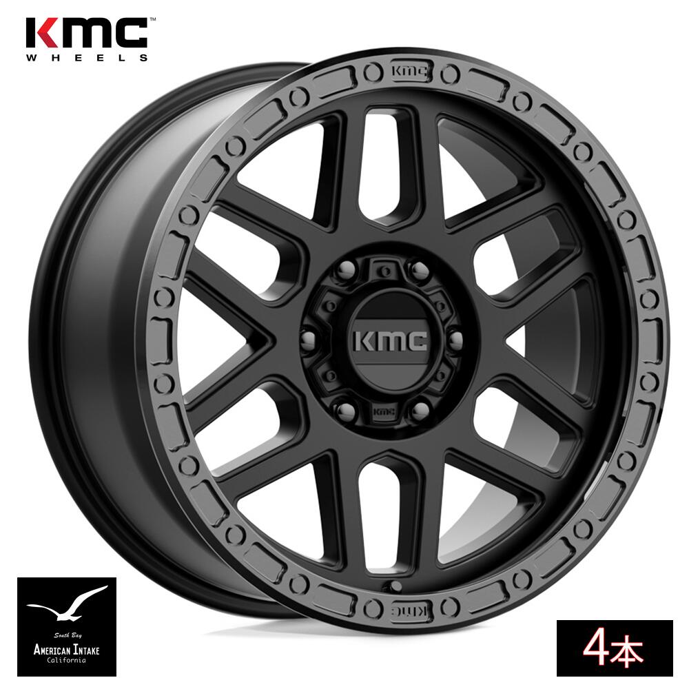 KMC ホイール KM544 MESA | SATIN BLACK W/ GLOSS BLACK LIP ( 4本 )｜American-Intake