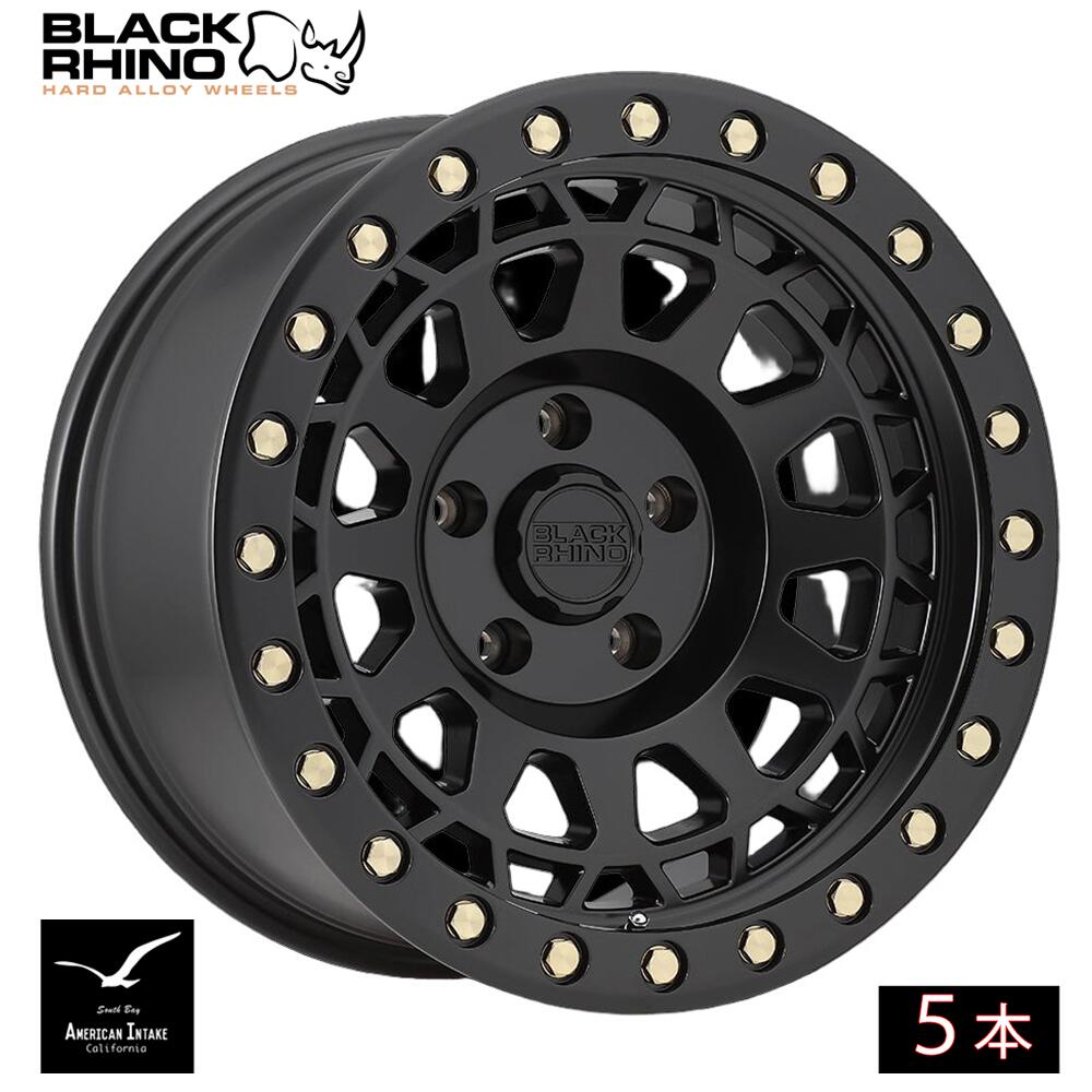 18x9.5 Black Rhino Primm Matte Black w/Brass Bolts Wheel