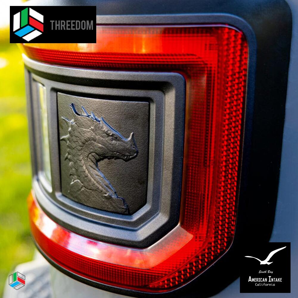 Threedom スリーダム カスタム ライトパネル Dragon( Oracle オラクル フラッシュマウント LED テールライト専用 パネル )|American-Intake