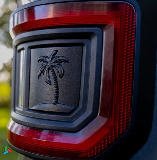 Threedom スリーダム カスタム ライトパネル Palm Tree( Oracle オラクル フラッシュマウント LED テールライト専用 パネル )|American-Intake
