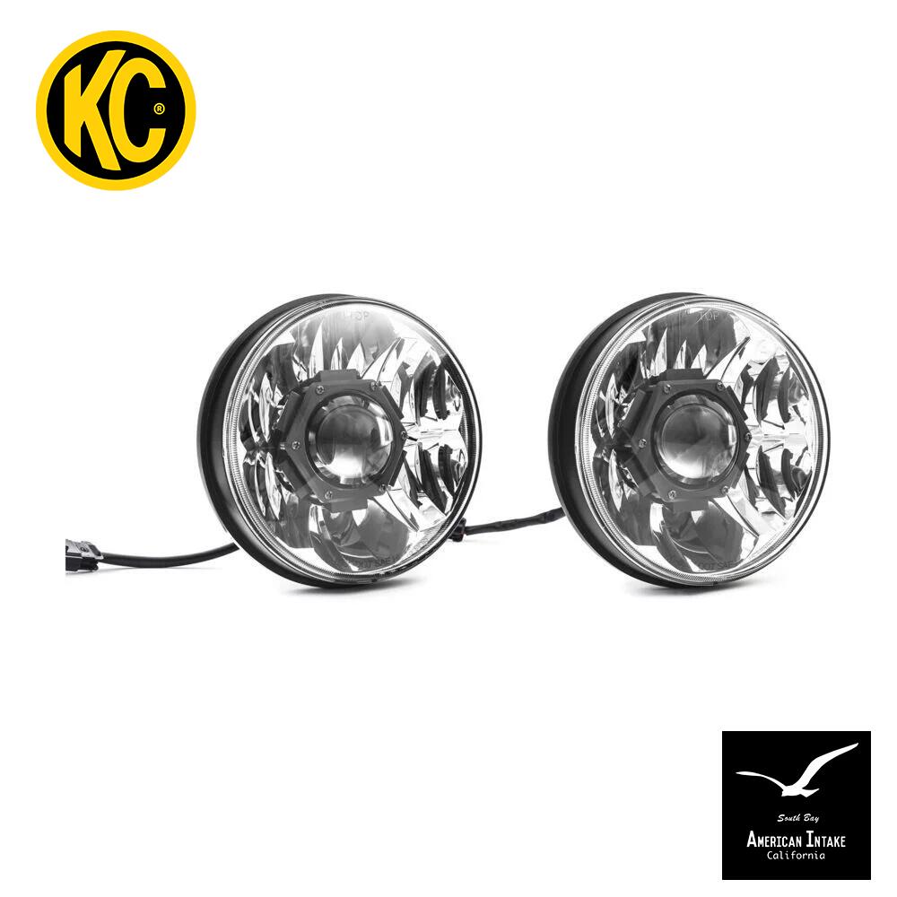 KC HiLiTES Gravity LED Pro 7インチ LEDヘッドライト JL/JT用 (ハロゲン車用/DOT対応)|American-Intake