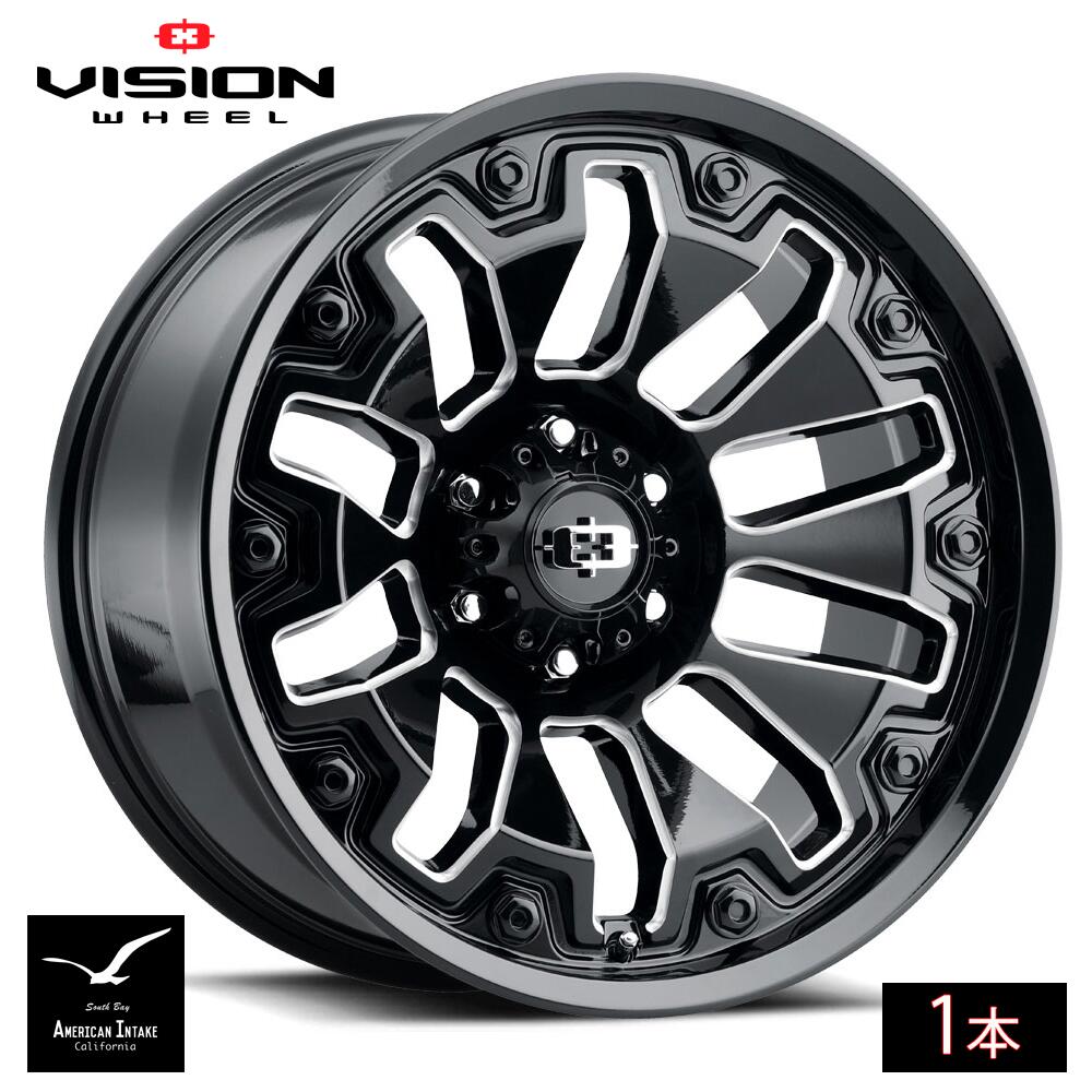 Vision Wheel ビジョンホイール 362 Armor | Gloss Black Milled Spoke with Black Bolt Inserts ( 1本 )｜American-Intake 46,860円
