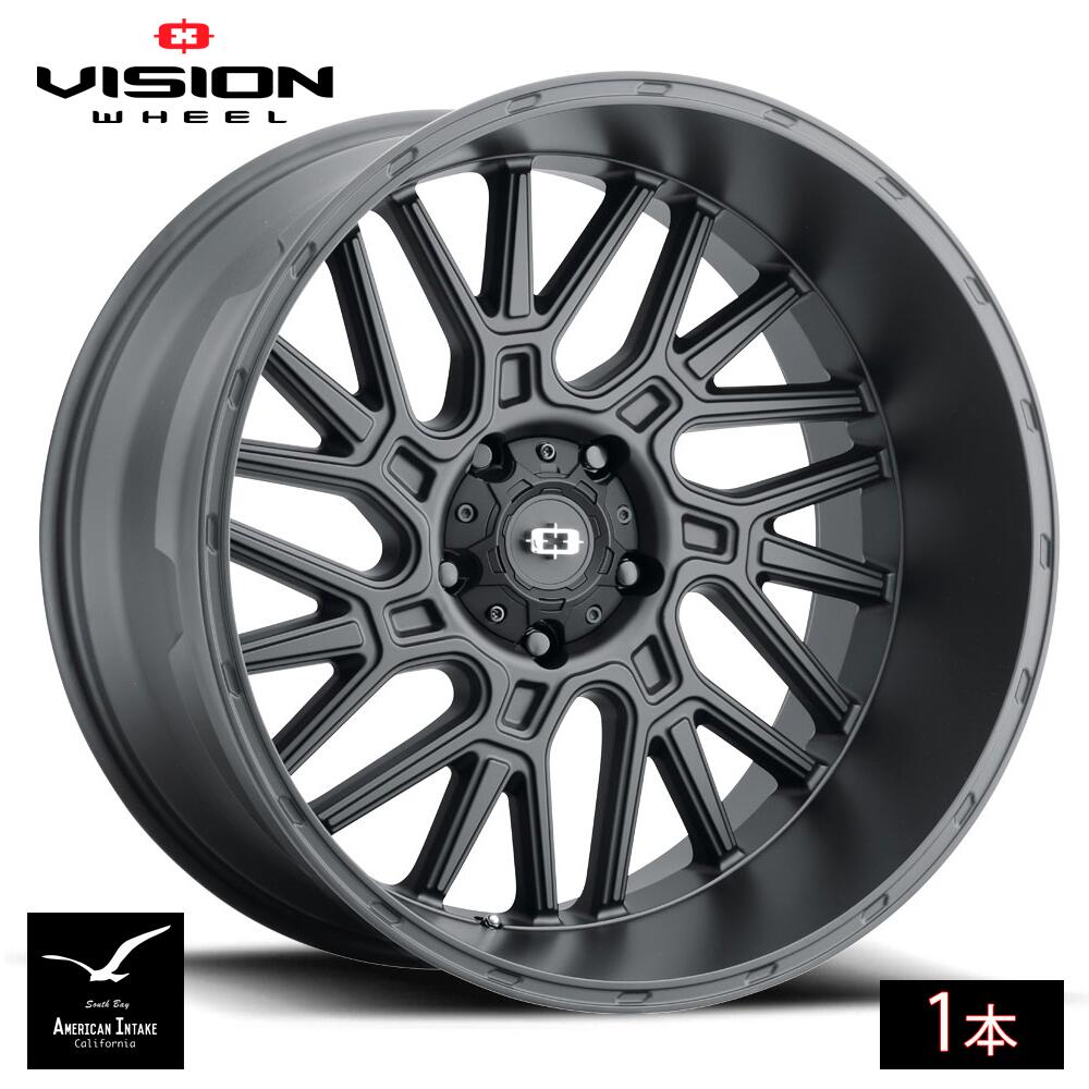 Vision Wheel ビジョンホイール 404 Brawl | Satin Black ( 1本 )|American-Intake