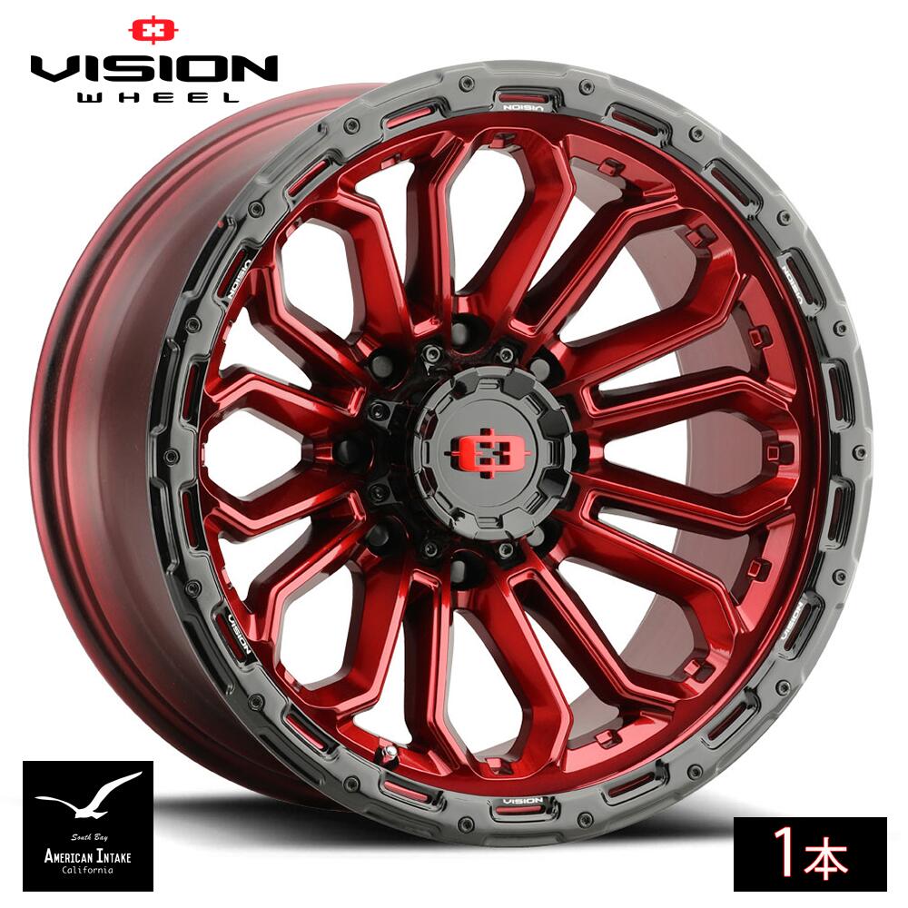 Vision Wheel ビジョンホイール 405 Korupt | Gloss Red w/Gloss Black Lip ( 1本 )|American-Intake