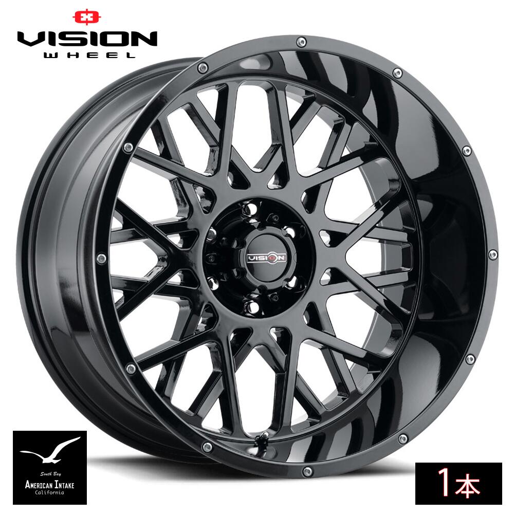 Vision Wheel ビジョンホイール 412 Rocker | Gloss Black ( 1本 )|American-Intake