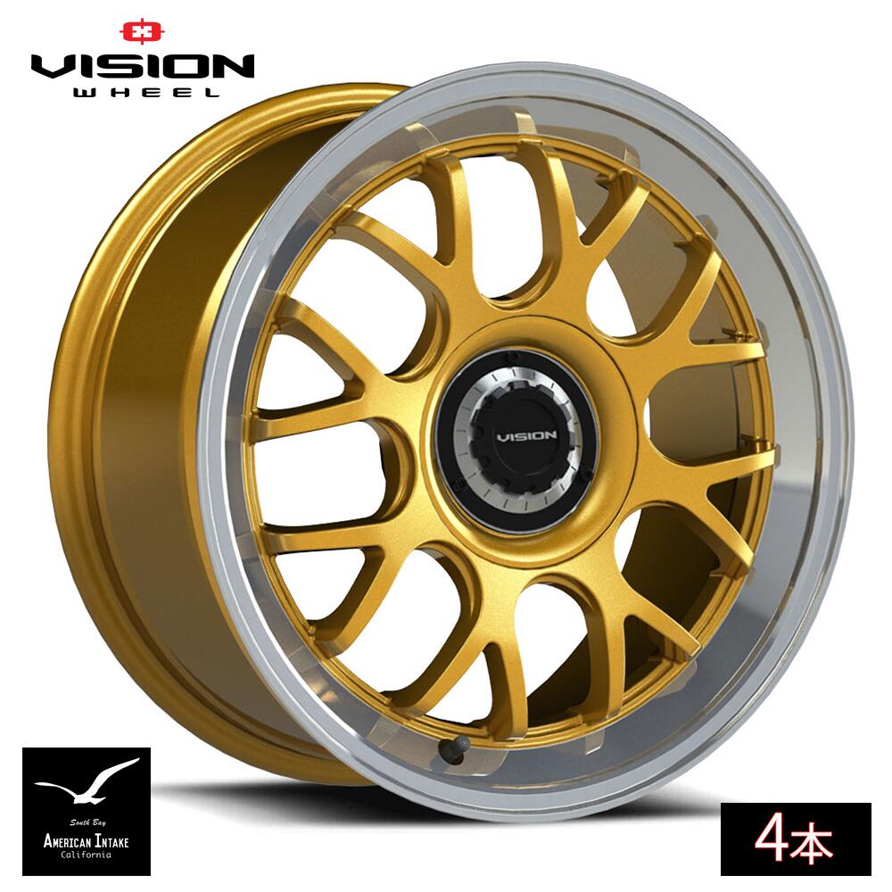 Vision Wheel ビジョンホイール 478 Alpine | Gold Machined Lip ( 4本 )｜American-Intake