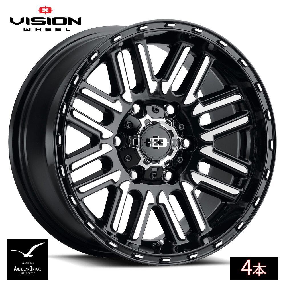 Vision Wheel ビジョンホイール 348 Nexus | Gloss Black Machined Face ( 4本 )｜American-Intake