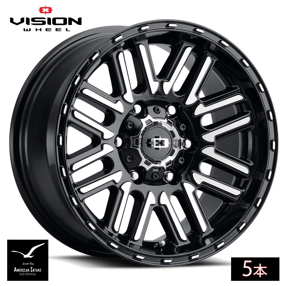 Vision Wheel ビジョンホイール 348 Nexus | Gloss Black Machined Face ( 5本 )｜American-Intake 111,500円