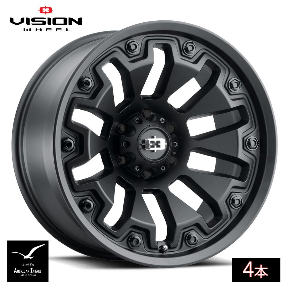 Vision Wheel ビジョンホイール 362 Armor | Satin Black ( 4本 )|American-Intake