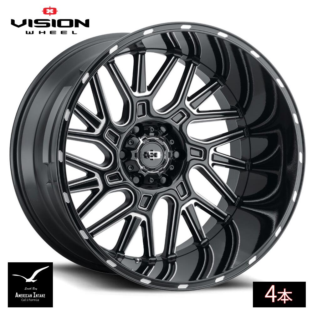 Vision Wheel ビジョンホイール 404 Brawl | Gloss Black Milled Spoke ( 4本 )｜American-Intake